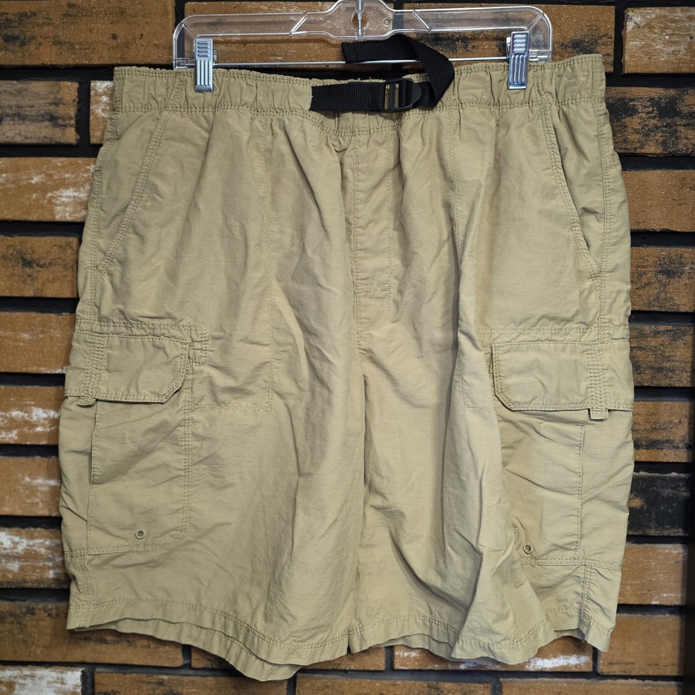 Timberland Men's Khaki 2X‎ Hiking Shorts Cargo Lined Belted Work Hunting Fishing